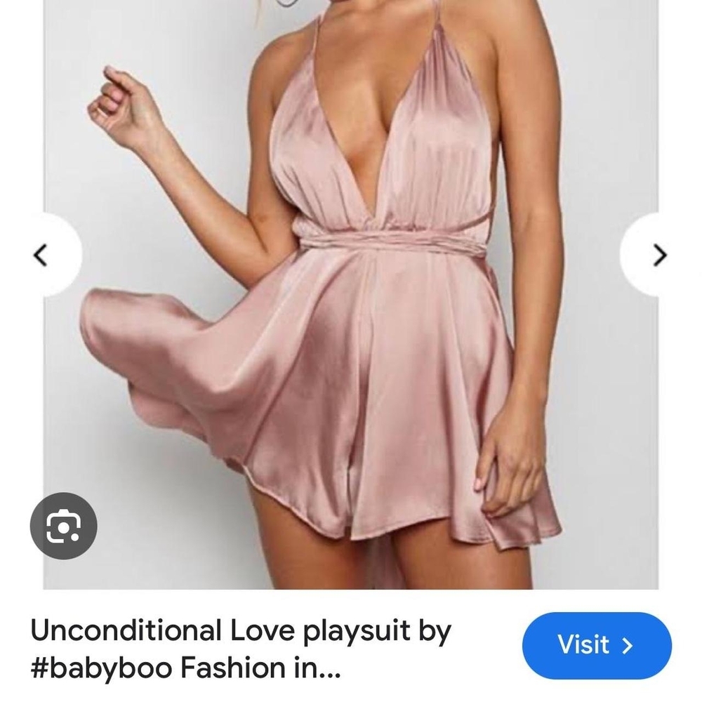 Pink Satin Playsuit Babyboo